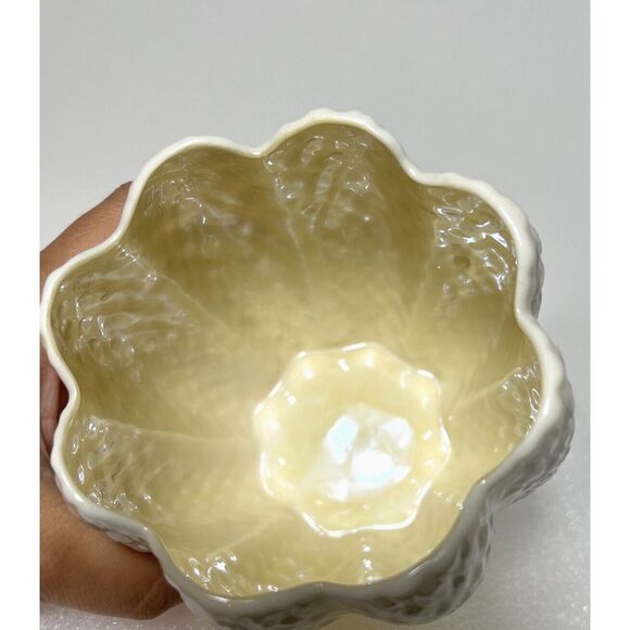 Vintage Belleck Cobb Tulip Luster Vase, Luster Yellow Ribbon Creamer, Sugar Bowl - Picture 7 of 14